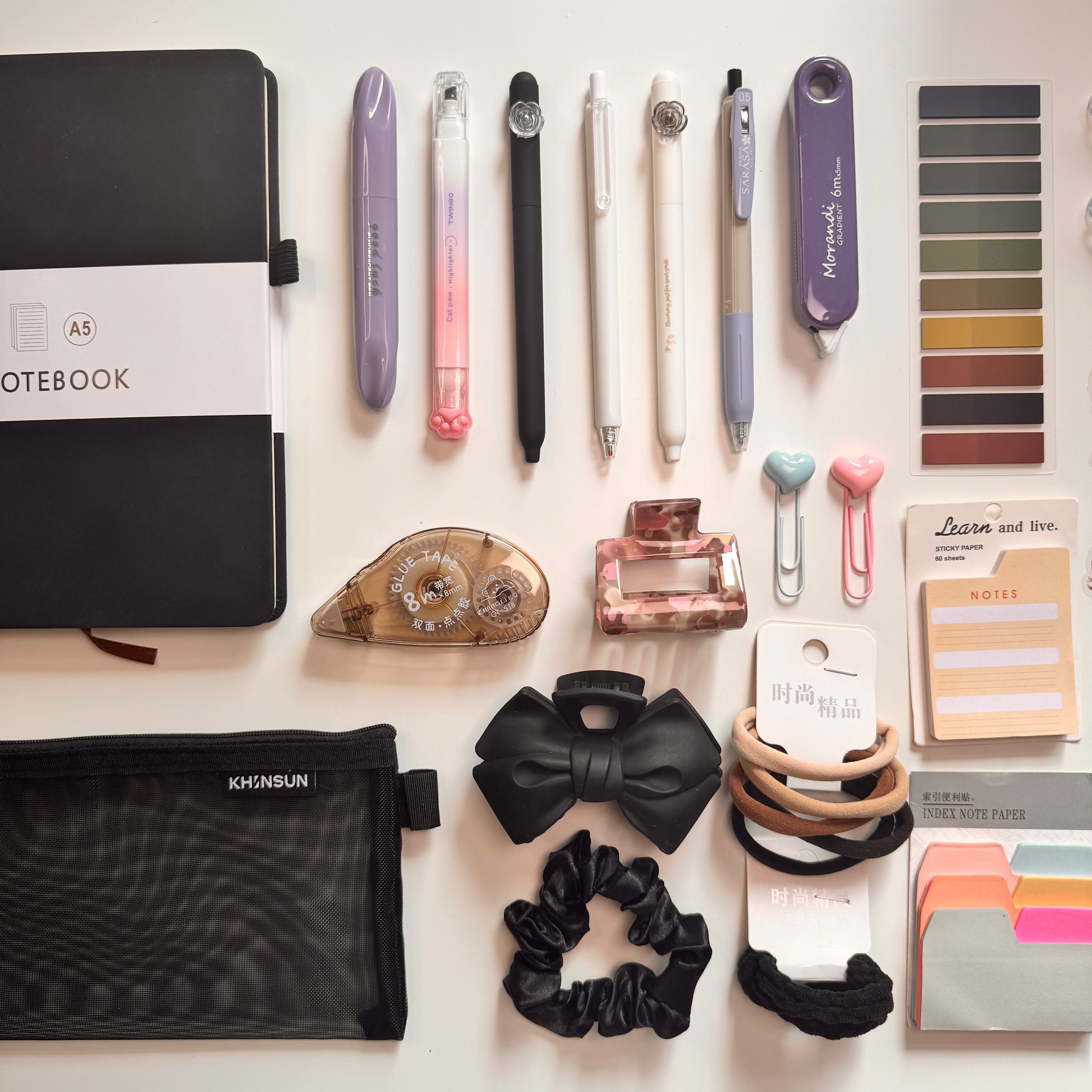 Midnight Aesthetic Set — Dark Minimal Stationery & Lifestyle Bundle