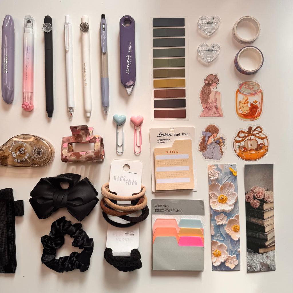 Midnight Aesthetic Set — Dark Minimal Stationery & Lifestyle Bundle